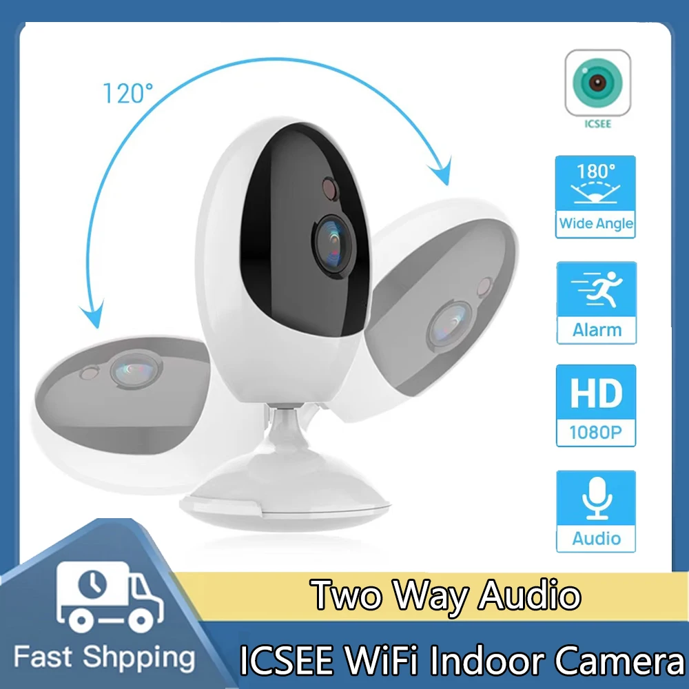 Monitor dla zwierząt ICSEE WiFi kamera wewnętrzna bezprzewodowy 1080P niania elektroniczna Baby Monitor dwukierunkowy Audio CCTV wykrywanie ruchu kamery