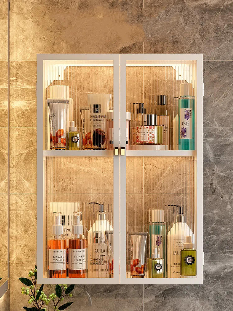 Perforation-free Bathroom Storage Cabinet Bathroom Shelving Toiletries Toiletries Counter Storage Cabinet Bathroom Shelves