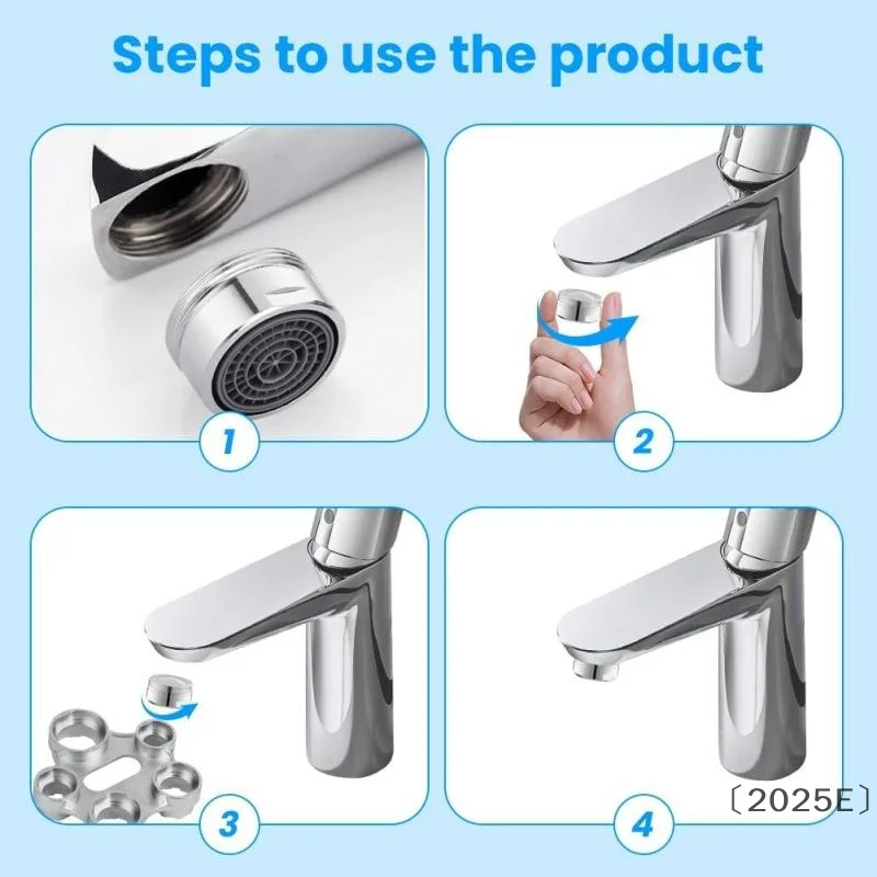 Multi-Size Faucet Aerator Wrench Removal Tool for Kitchen/Bathroom Sink 5-hole No-Slip Grip DIY Plumbing Tool〔2025E〕