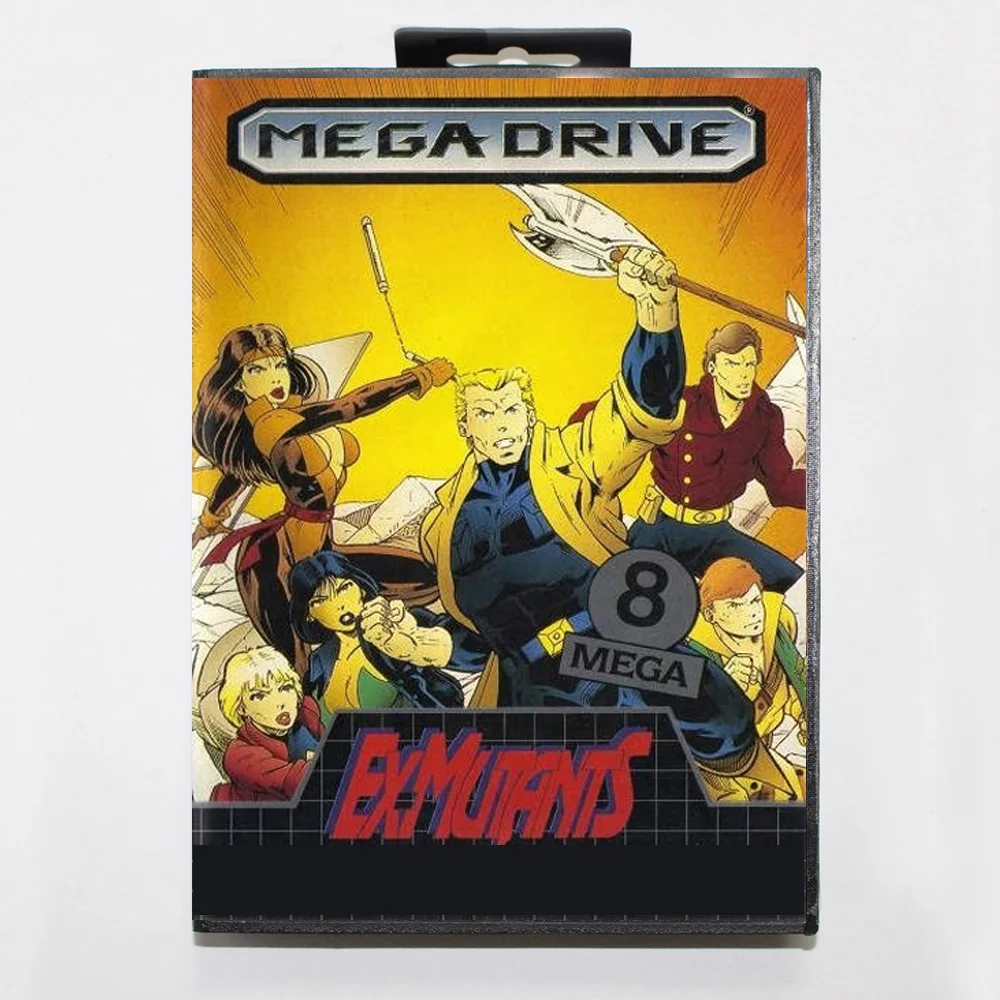 

Ex-Mutants с коробкой BR для 16-битного игрового картриджа Sega MD системы Megadrive Genesis