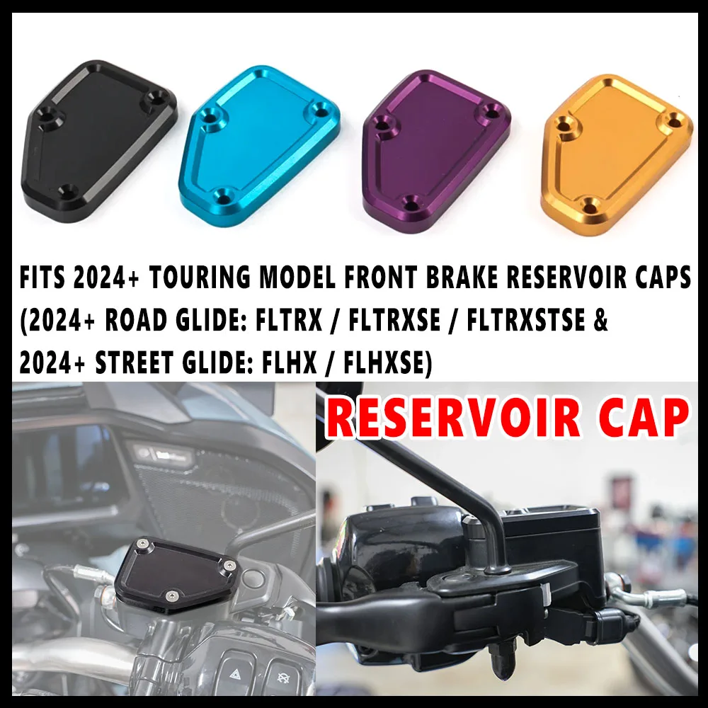 

NEW Motorcycle Front Brake Reservoir Caps For Harley Touring CVO Road Glide FLTRXSE Street Glide 2023 2024 FLHXSE