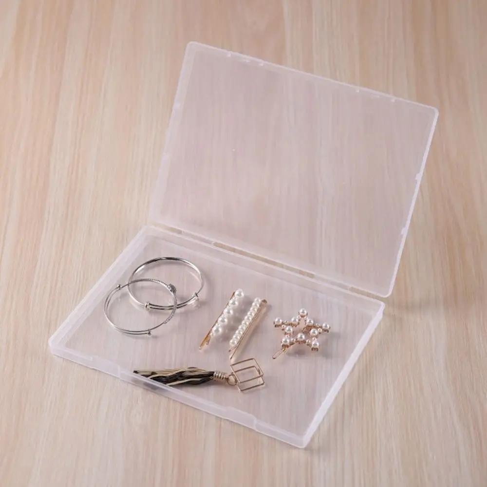 Transparent Storage Box Square Plastic Jewelry Beads Container 4 Sizse Small Items Case Packing Boxes Sundries Organizer