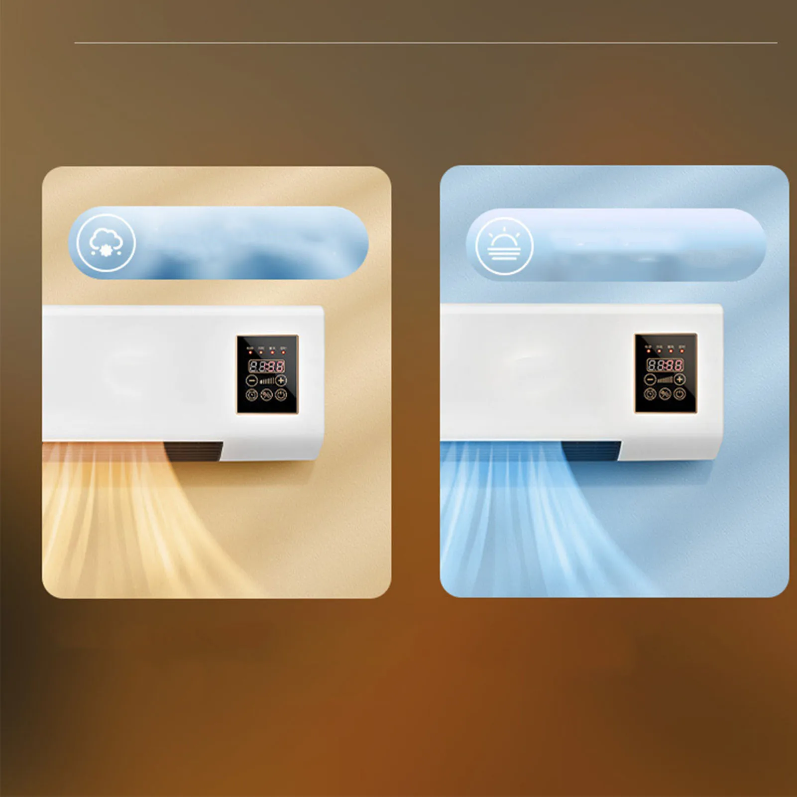 مكيف هواء 2 في 1 بقدرة 1800 وات، مكيف هواء محمول بارد ودافئ للاستخدام المزدوج مع جهاز تحكم عن بعد لغرفة النوم المنزلية