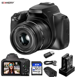 Komery 64MP Digital SLR Camera For Photography 10X Optical Zoom Camera 4K HD Video Vlog Camcorder Youtube Webcam DSLR Cameras