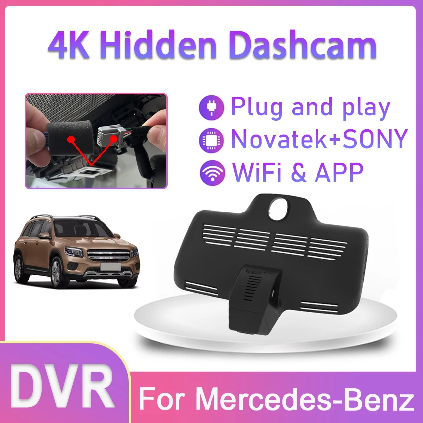 Neu! Plug-and-Play-Auto-DVR-WiFi-4K-Dashcam Original für Mercedes-Benz MB C-Klasse C63 GLC Coupé 220D GLC300 W205 S205 2015-2019