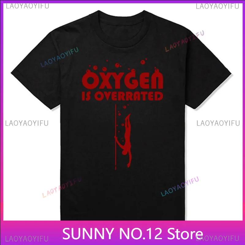 Забавная футболка унисекс с надписью свободного погружения с оксиметром и забавным принтом, модная мужская и женская футболка Sumer, классный топ с коротким рукавом для фитнеса на заказ