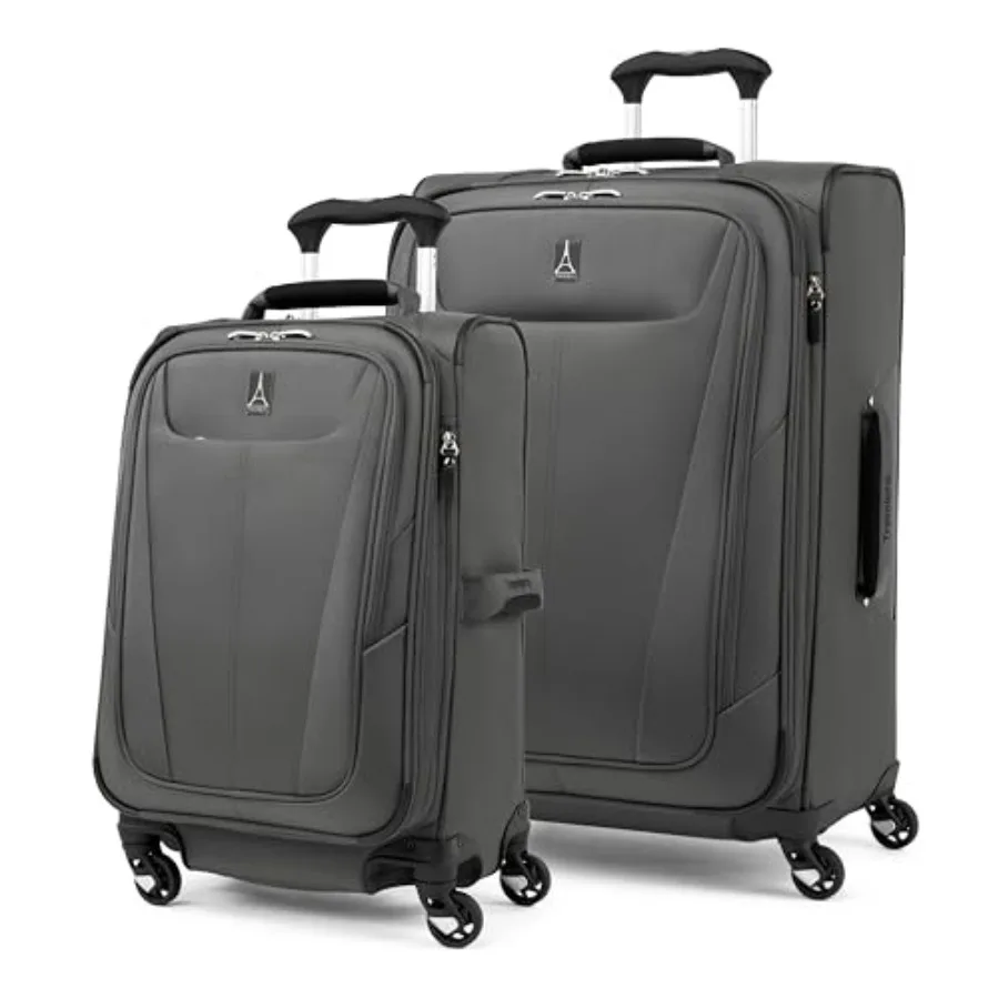 

Travelpro Maxlite 5 Softside Expandable Luggage with 4 Spinner Wheels Lightweight Suitcase for Men and Women Shadow Grey 2-Piec