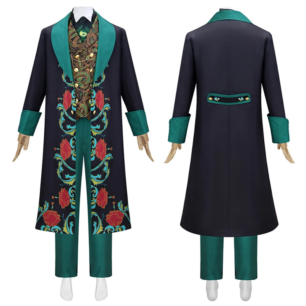 فيلم شريرة مدام موريبل معالج أوز تأثيري حلي النساء الرجال معالج الساحرة فستان المرحلة موحدة هالوين كرنفال الملابس