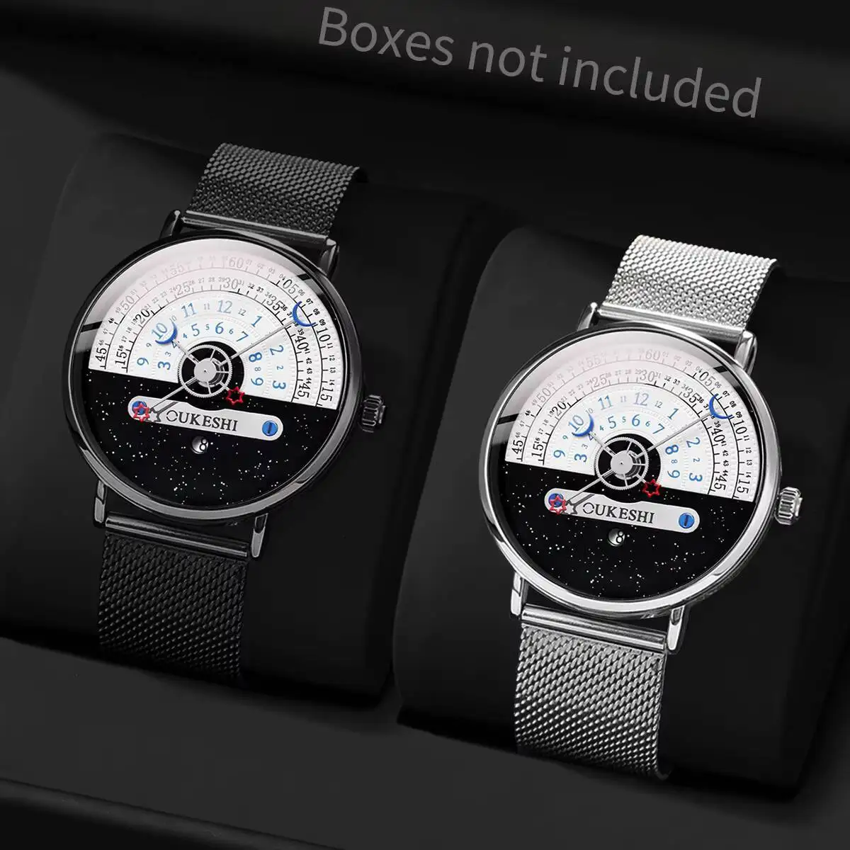

Роскошные мужские деловые часы, комплект из 2 предметов, модные кварцевые наручные часы с сетчатым ремешком для мужских часов Reloj Hombre (без коробки)