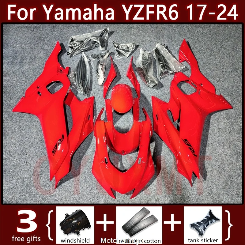 Custom Motorcycle Bodywork Fairings For Yamaha YZF R6 2017-2024 Fairing Kit YZFR6 YZF-R6 17-24 Plastic