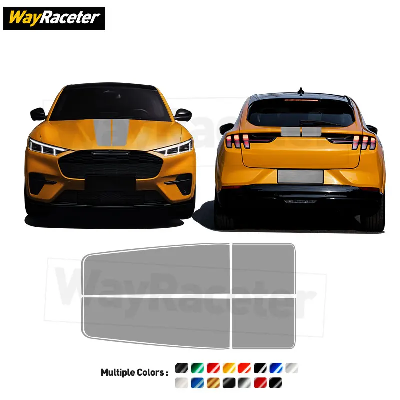 Rally Edition GT Performance Bonnet Hood Stripes Sticker Engine Cover Trunk Vinyl Decal For Ford Mustang Mach E 2026 2025 2023