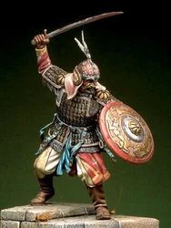 1/18 90mm ancient warrior stand with shield (WITH BASE ) Resin figure Model kits Miniature gk Unassembly Unpainted