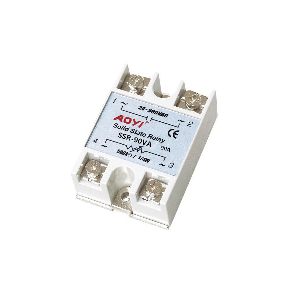

10 шт. AOYI SSR-VA серия, выход 24-380 В переменного тока, 10 А-90 А, твердотельное реле Ssr, однофазное управление, ток нагрузки