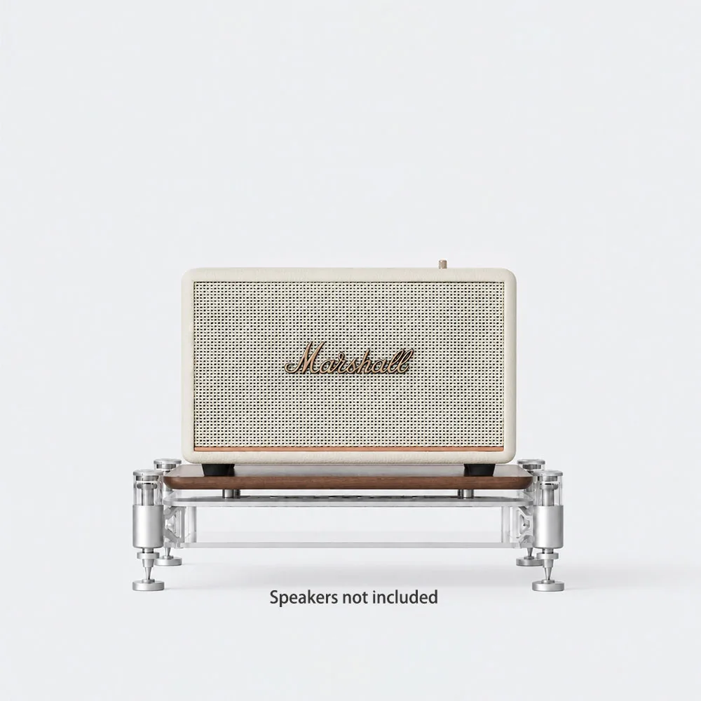 Magnetic Speaker Stand for Marshall Acton Kilburn, Levitation Floating Base, Black Walnut Aluminum Acrylic, Anti-Vibration​