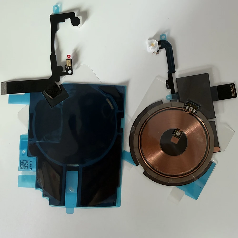 OEM Wireless Charging Coil NFC Antenna Replacement With Led Flash Light Flex Cable For iPhone 14 15 16 Plus Pro 17 Pro Max Parts image 2