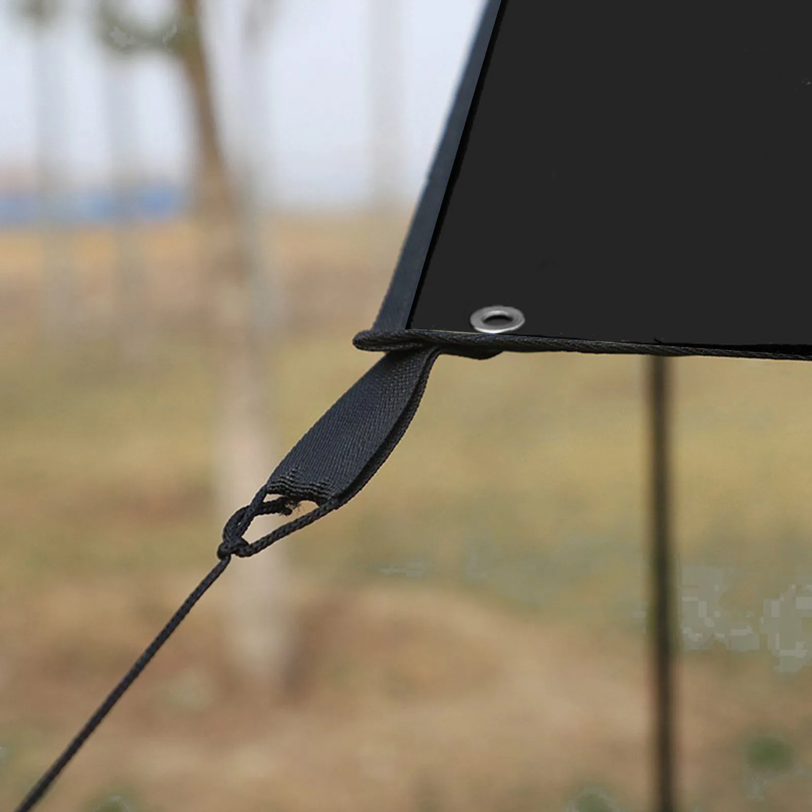 مظلة التخييم مع أقطاب مقاومة للماء والأشعة فوق البنفسجية وظل الشمس للتخييم في الهواء الطلق والمشي لمسافات طويلة وحقيبة الظهر قماش القنب المطر يطير التخييم المظلة