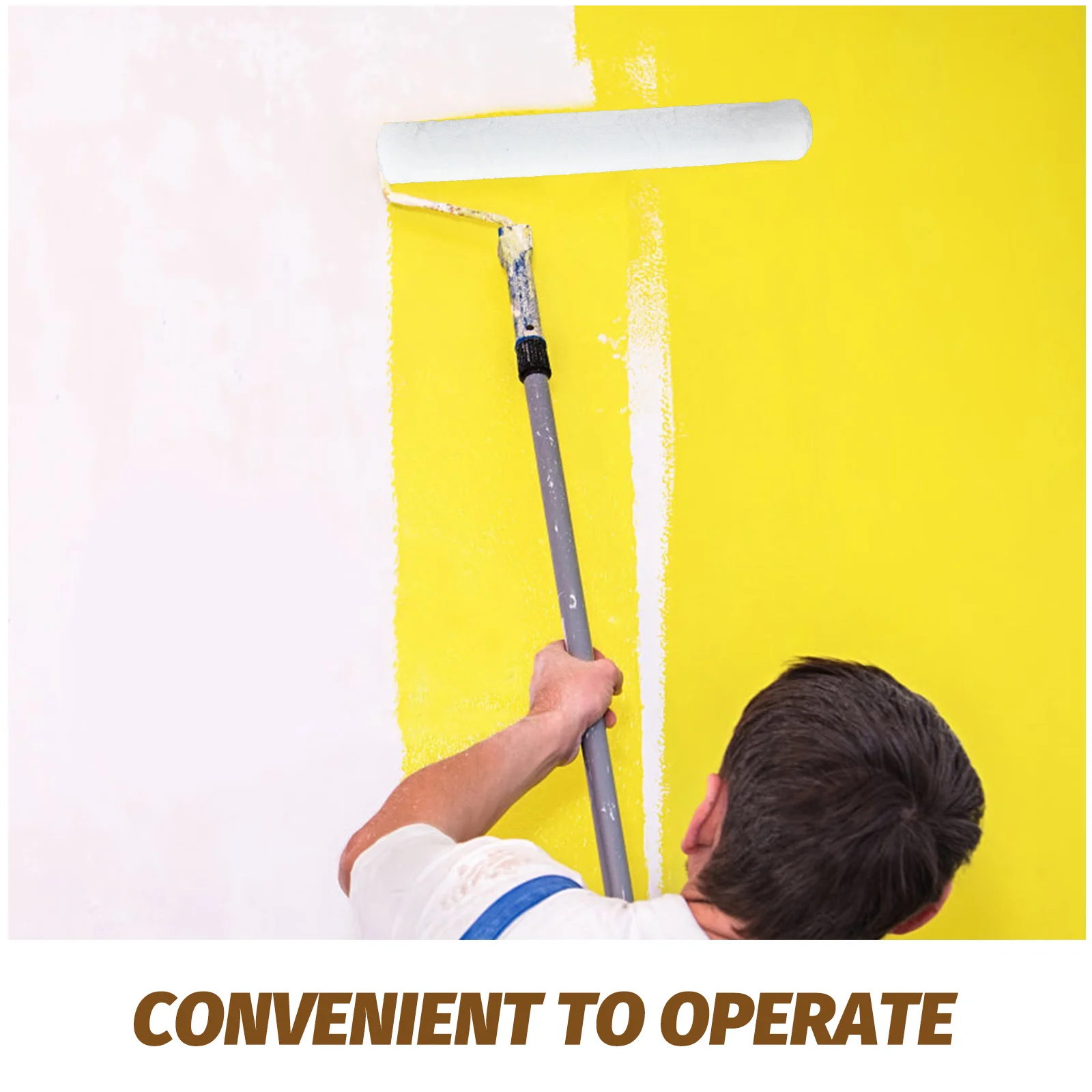 Capa de rolo de pintura, manga de fibra substituível para pintura de parede, quadro de rolo de substituição, ferramenta de pintura de canto