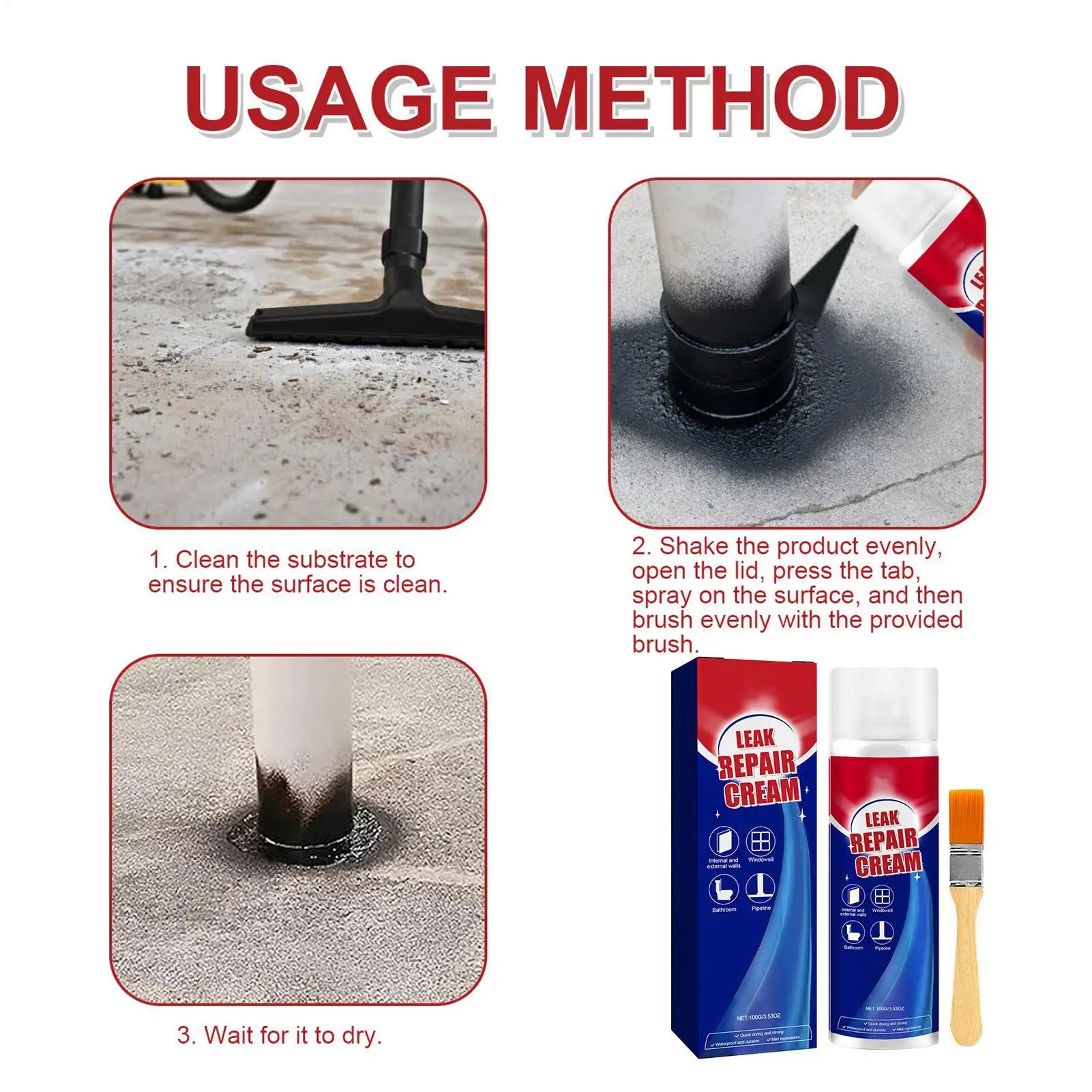Roof Sealant Spray Waterproof Roof Leak Repair Sealers Quick Dry Long Lasting Wall Gap Filler Accessories for Window Frame