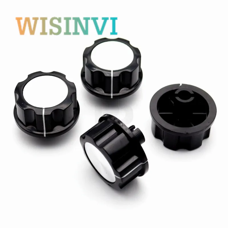 2PCS 34 * 24MM plastic knob cap timer kitchen appliance panel adjustment switch cap in a line Snap rcular shaft 6mm