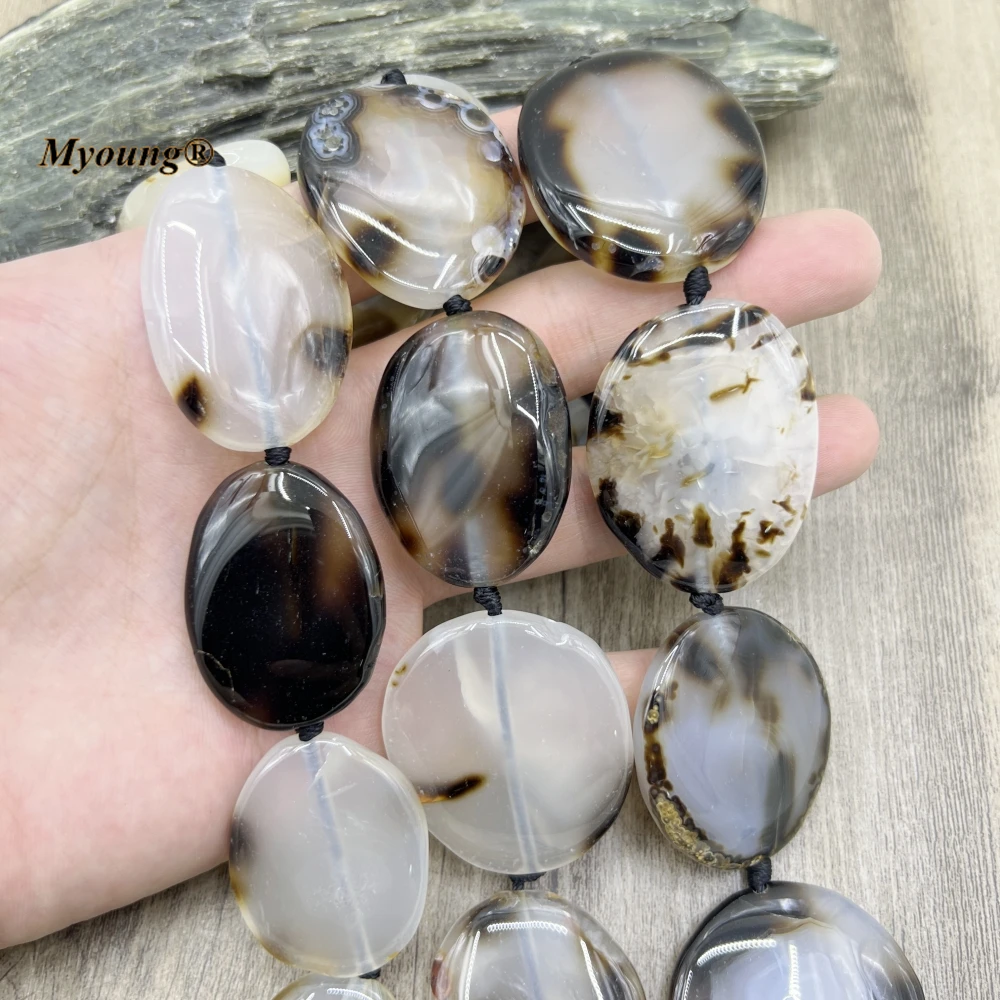 

Freeform Large Natural Agates Stone Slice Pendant Beads For DIY Jewelry Making MY230489