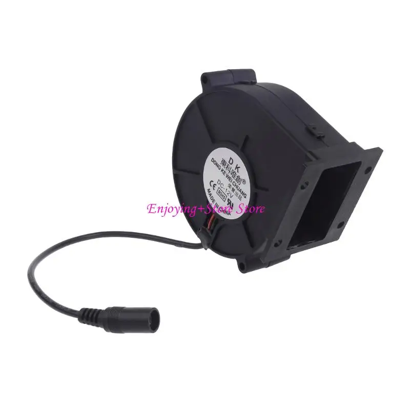 G6DA Square Air Duct 9733 Air Blower Fan ، Ball Bearing DC12V 5.5x2.1mm BBQ Fan
