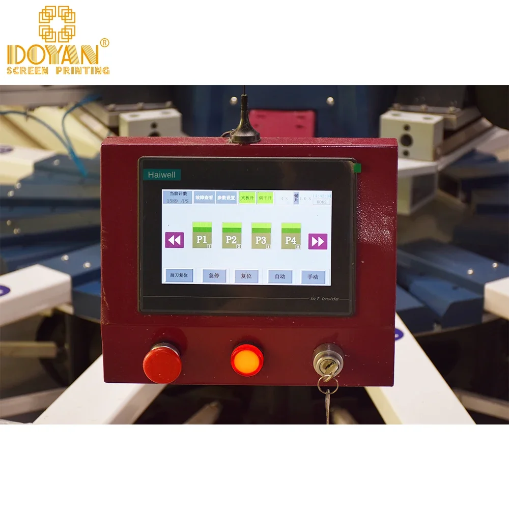Mesh Board Silk T Shirt Pulpo Serigrafia 4 Color Automatic Custom Screen Printing Machine