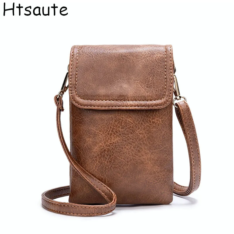 

PU leather phone bag women crossbody bags shoulder bag fashion phone holder zipper pocket bolsos mujer mini handbag