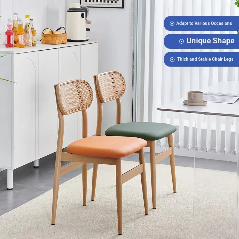 Modern Minimalist Iron Frame Portable Eco-Friendly Home Homestay Restaurant Leisure Dining Chair