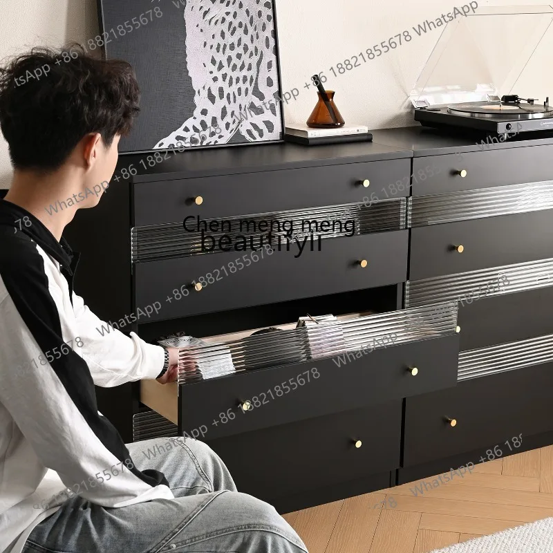 Castle storage chest solid wood modern simple bedroom wall storage cabinet household combination cabinet