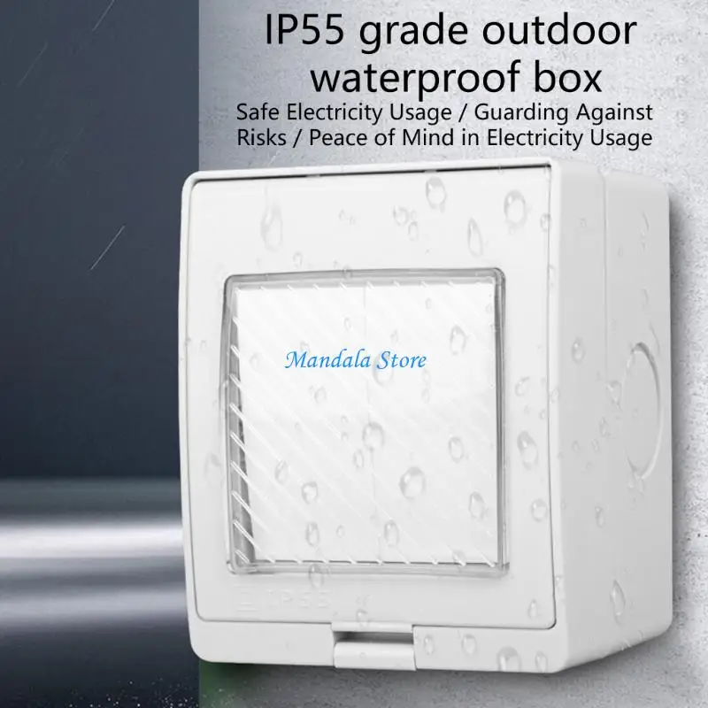 

U2JC Outdoor Waterproofed Box For Single Switches Control Swimming Pool Switches for Garden/Patios/Exterior Use