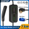 MUSTOP 32A ポータブル EV 充電器テスラ EVSE 充電米国 NEMA 14-50 プラグ CEE プラグ車の充電器ステーションテスラモデル 3/X/Y/S 1