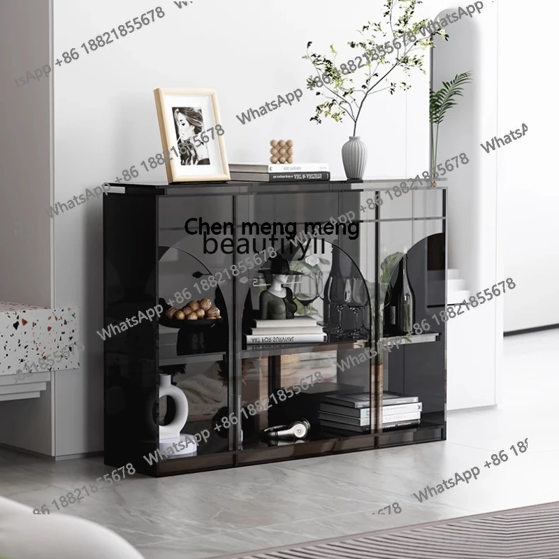

Italian light luxury entrance cabinet, modern simple living room, French entrance, table side cabinet, shelf, entrance entrance