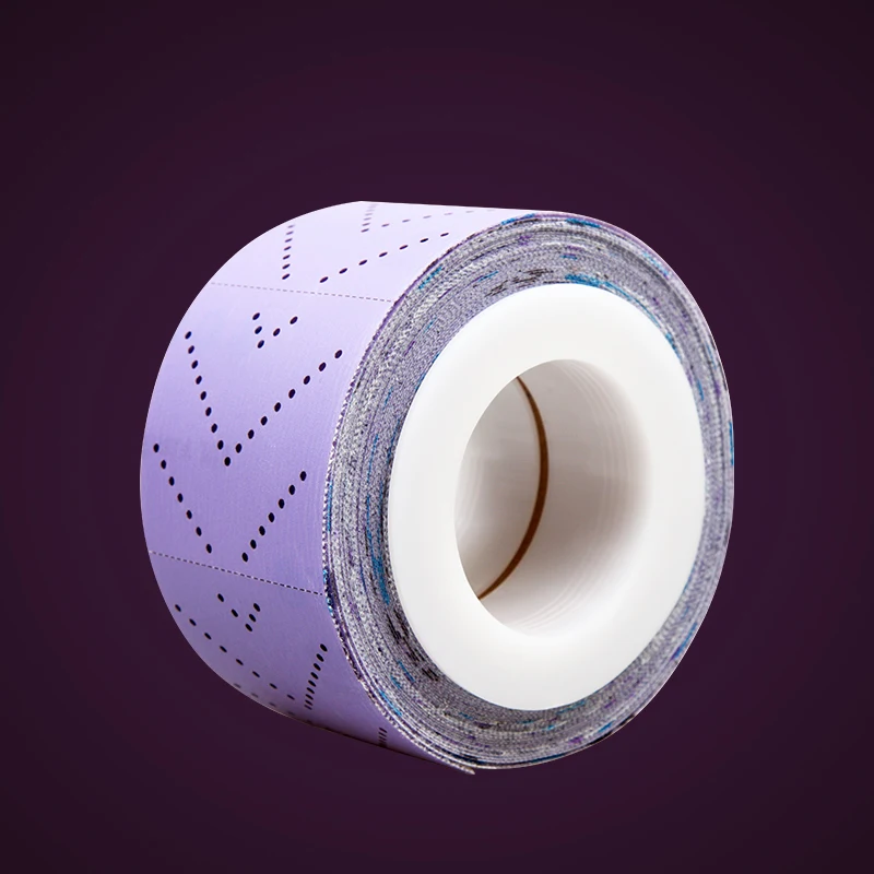 Rectangular Hand Torn Sandpaper Roll Emery Cloth Roll Hand Sanding Board Hand Planing Three-In-One Dry Sanding Purple 70mm/12M