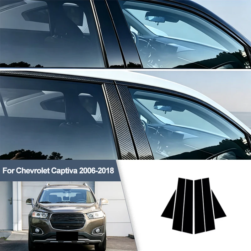For Chevrolet Captiva 2006-2018 B/C Pillar Post Stickers PC Window Middle Pillar Trim Decorative Car Exterior Protect Parts