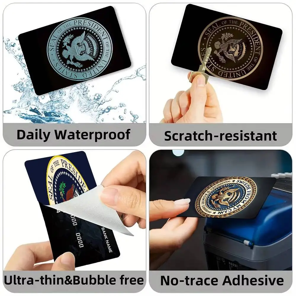 S-Seal Of The P-President  Credit Card HD Stickers Game Card Decal Small Chip Waterproof Sticker Gift