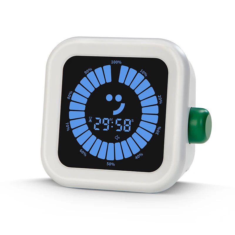 60 Min Visual Timer LCD Silent Timer Countdown Portable Desktop Timer Management Tool for Kids Kitchen Study Fitness Yoga