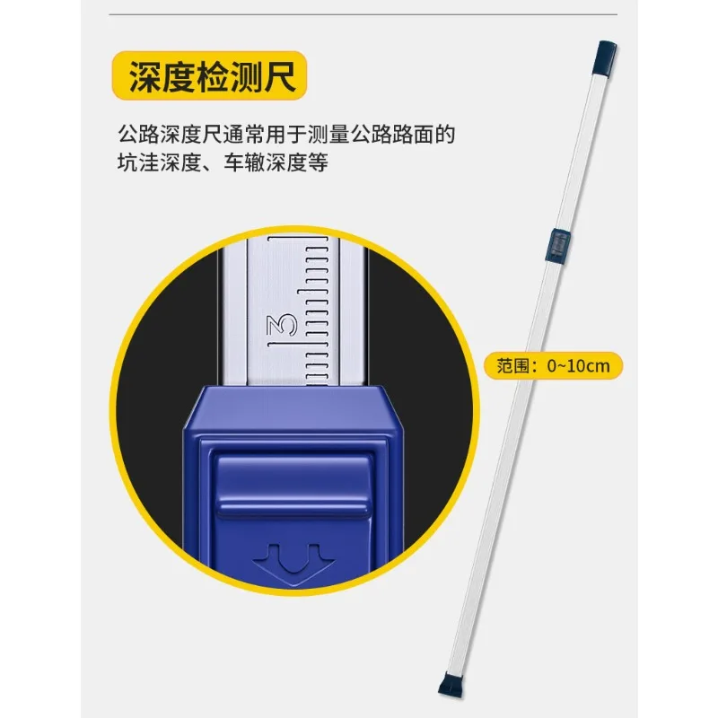 3M Foldable Aluminum Straight Edge, Road Flatness Inspection Ruler, Engineering Surface Level Measuring Tool