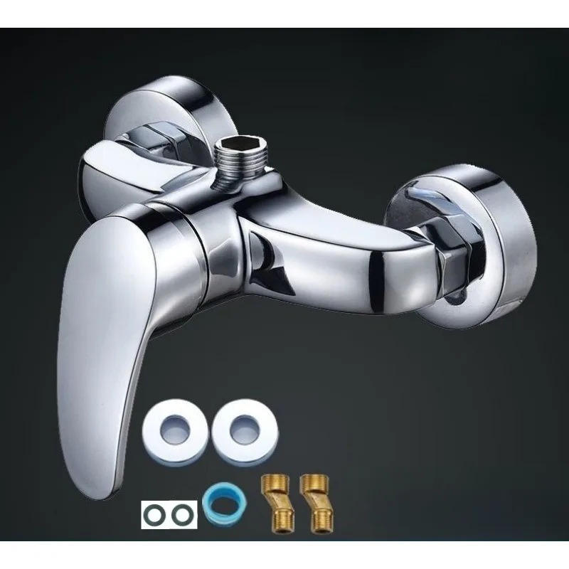 Wall Mounted Shower Faucet Mixing Valve Bathroom Faucet Zinc Alloy Domestic Bathtub Shower Hot Cold Mixer Valve Tap for Home