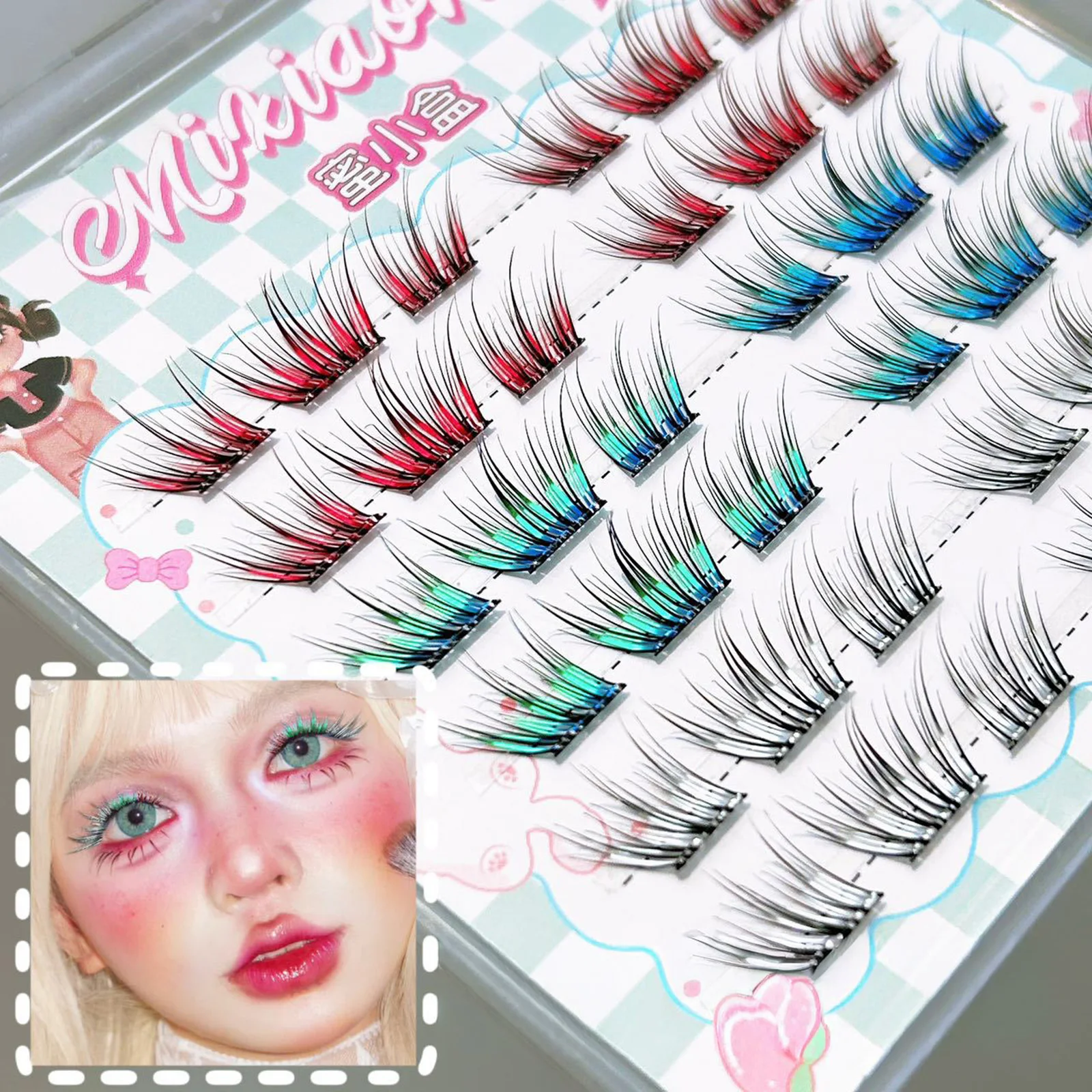 コスプレつけまつげ グラデーションカラー 11-13mm ミ - Eyelash Extension No 11 のレビューと価格