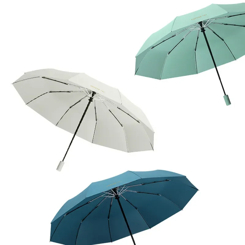 Luxury Automatic Umbrella Windproof Strong, UV Protection Sun Umbrella Woman, Travel Outdoor Green Umbrella, 8K, Big Size