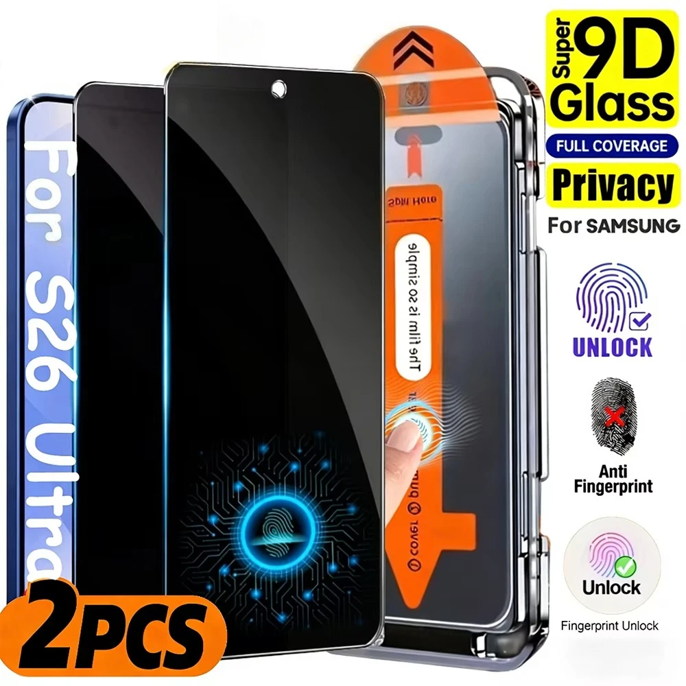 

2Pcs For Samsung Galaxy S26 Ultra Privacy Tempered Glass For Samsung S25 Ultra S24 FE S23 S22 S21 Plus Anti-spy Screen Protector