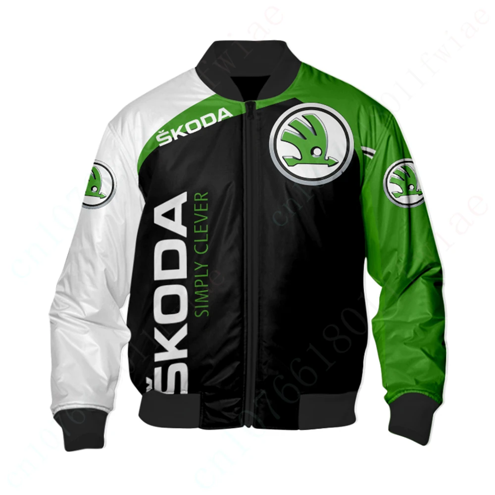 

Skoda Clothing 3D Jacket Techwear Baseball Uniform Windbreaker High Quality Parkas Bomber Jacket Thick Coats Jackets For Men