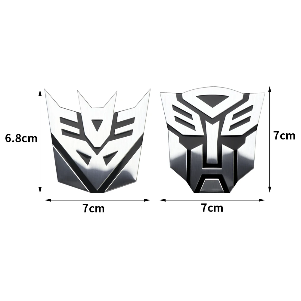 Pegatinas de aluminio 3D para coche, Logo de Autobots, insignia de transformadores, emblema trasero para teléfono móvil, portátil, decoración de moda