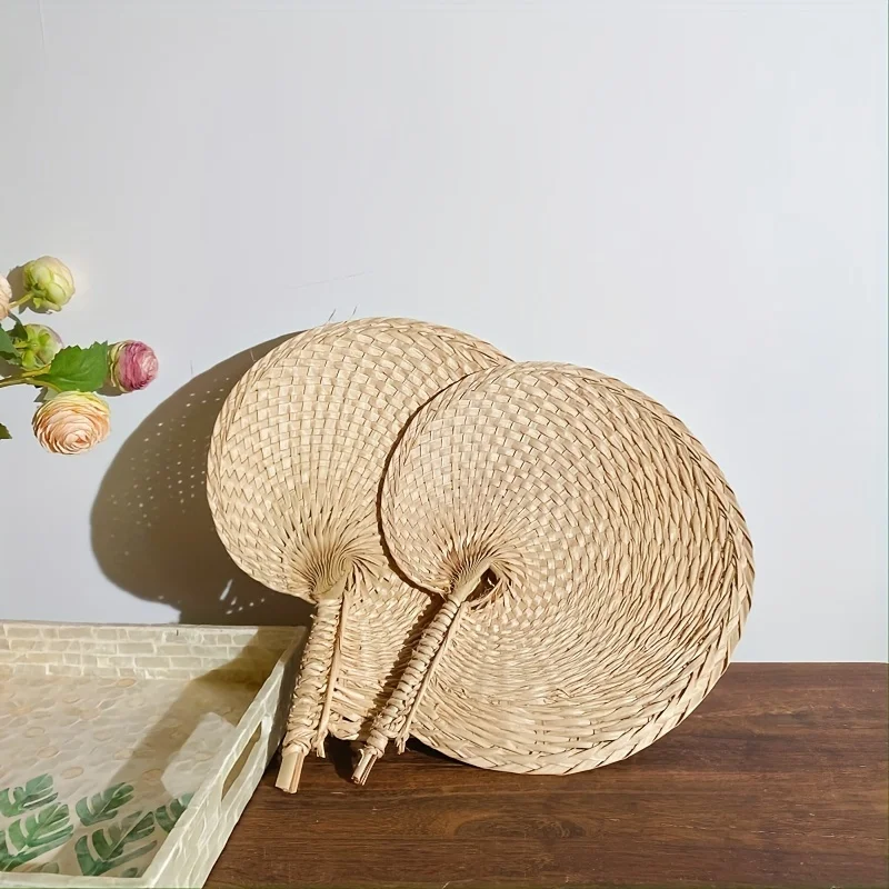 Classic Bamboo Fan  Handcrafted from Natural Rattan for  Decor