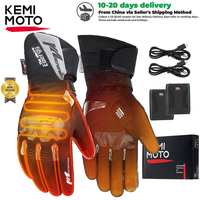 Motorcycle Heated Gloves Touch Screen Winter Warm Skiing Gloves Waterproof Rechargeable Heating Thermal Gloves For Snowmobile