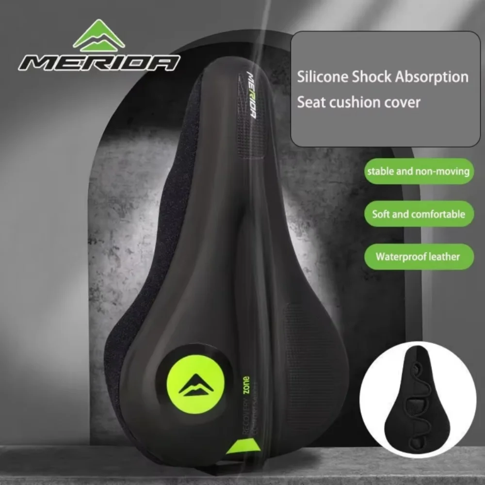 

Universal Bicycle Saddle Moutain Bike PU Silicone Thickened Waterproof Seat Cushion Cover Bicycle Accessories