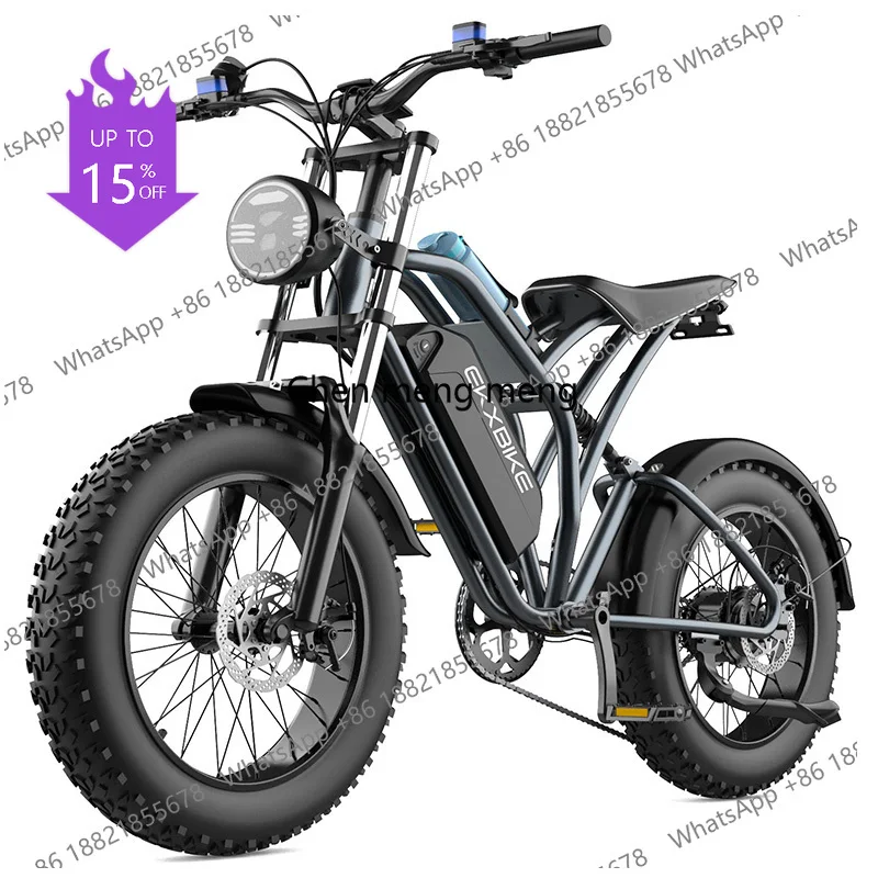 A49 Electric Bike 20 Inch Fat Tires 1000W Motor 48V20AH Lithium Battery Road Electric Bicycle For Adults Mountain E-Bike MTB