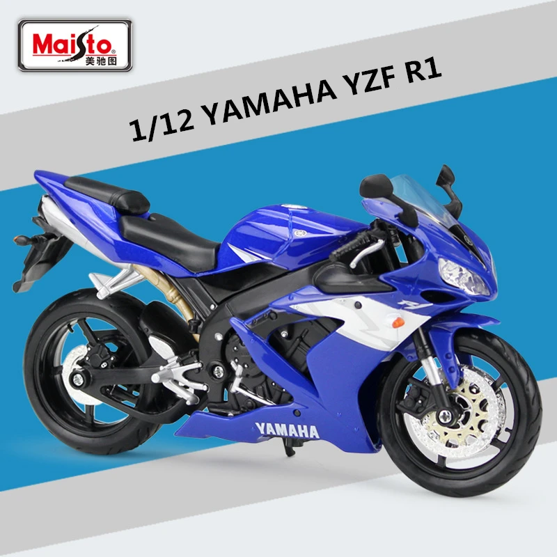 Maisto 1:12 YAMAHA YZF-R1 Alloy Racing Motorcycle Model Simulation Diecasts Metal Street Sports Motorcycle Model Childrens Gifts