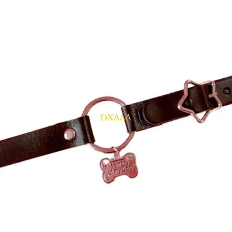 DXAA Adjustable Sexy Neck Collar Necklace PU Leathers Halloween Womens Costume Props