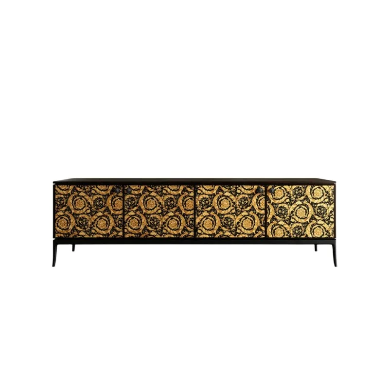 Light luxury TV cabinet, modern simple villa living room designer Medusa head floor cabinet bedroom locker